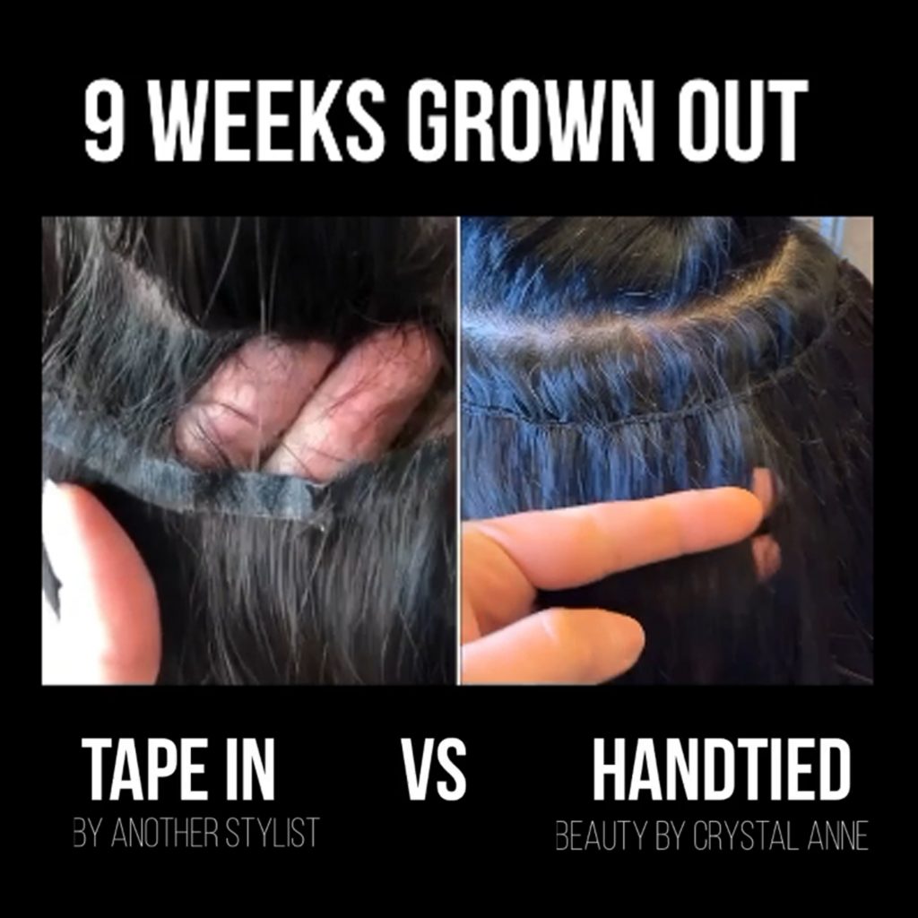 extensions tape vs hair bead invisible weft extension handtied